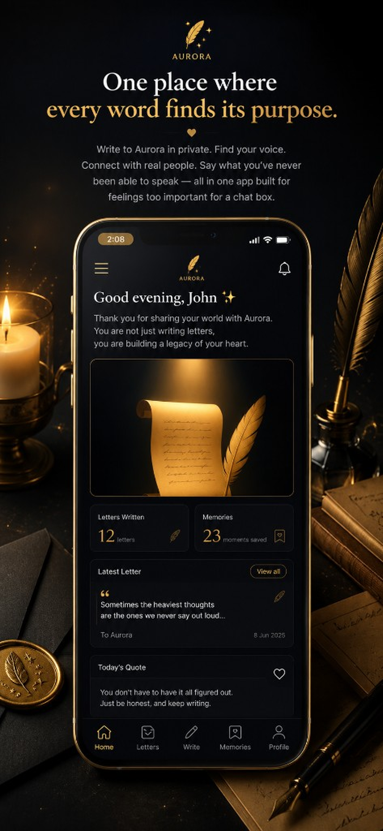 Aurora home screen