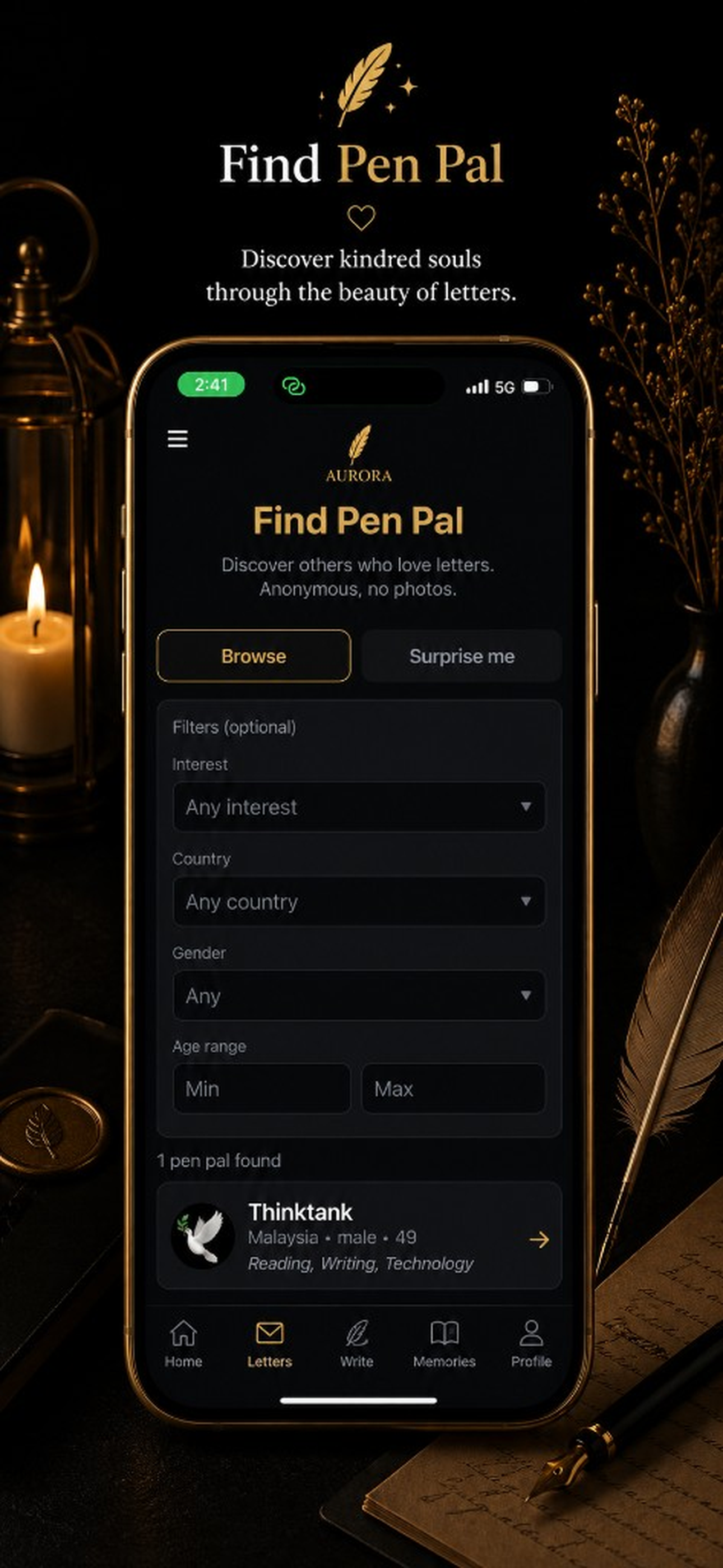 Find pen pals